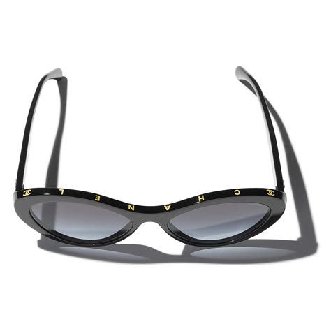 chanel black oval sunglasses|Sunglasses: Oval Sunglasses, acetate & nylon — Fashion .